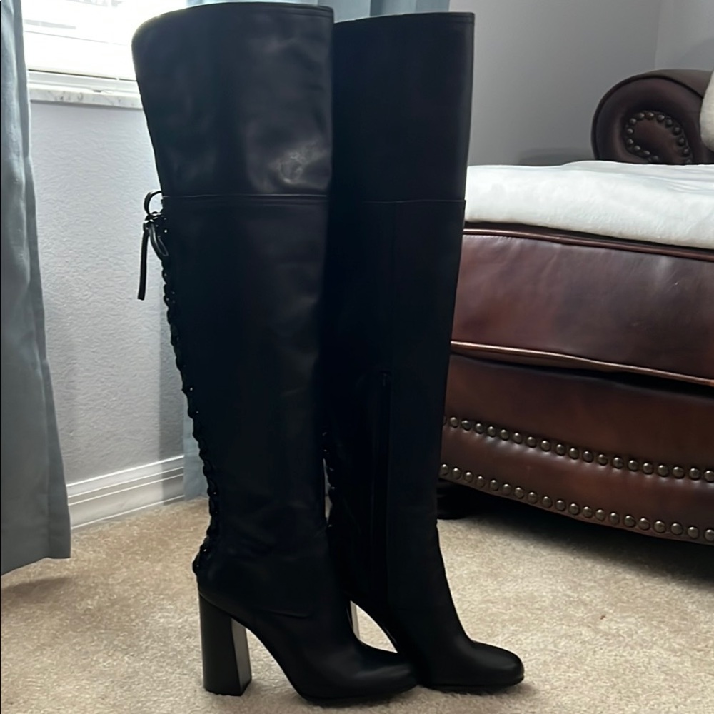 Elegant Black Thigh High Women's Boots by Vince Camuto